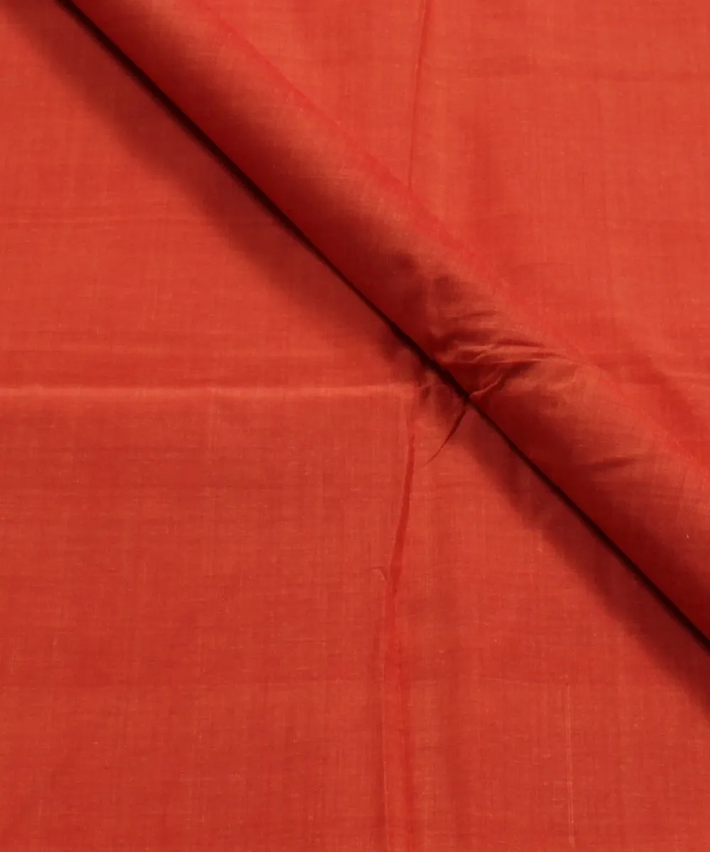 1.3m Orange Mangalagiri Handloom Cotton Fabric