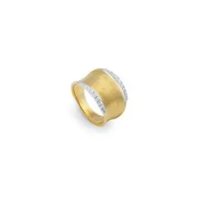 18K Yellow Gold & Diamond Pave Small Ring  AB550 B YW Q6