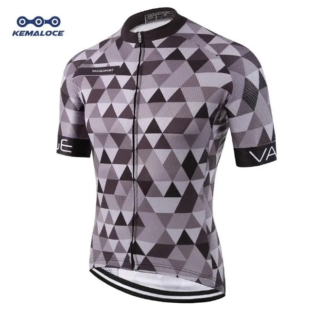 2019 Professional Men Road Race Cycling Jersey Reflective Men Gray Bicycle Shirts SBS Full Hidden Zipper Mountain Bike Jersey