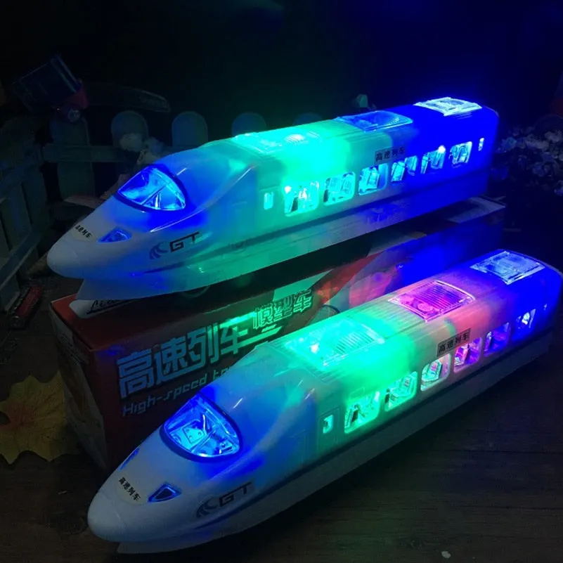 32cm Plastic CRH Train Toys Model Electric Flash Light Sound Toys Trains for Kids Gifts