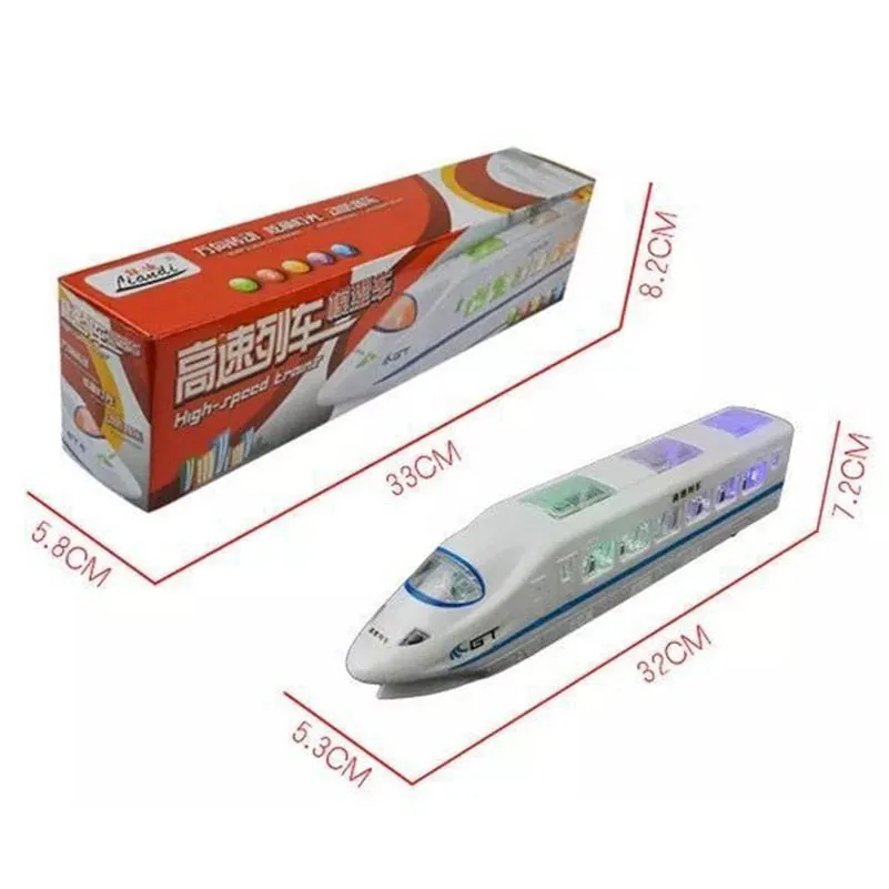 32cm Plastic CRH Train Toys Model Electric Flash Light Sound Toys Trains for Kids Gifts