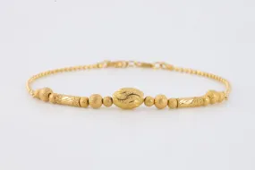 7.5" 22k Yellow Gold Bead Bracelet (6.45g.)