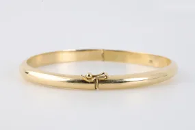 7" 18k Yellow Gold Bangle Bracelet (11.95g.)