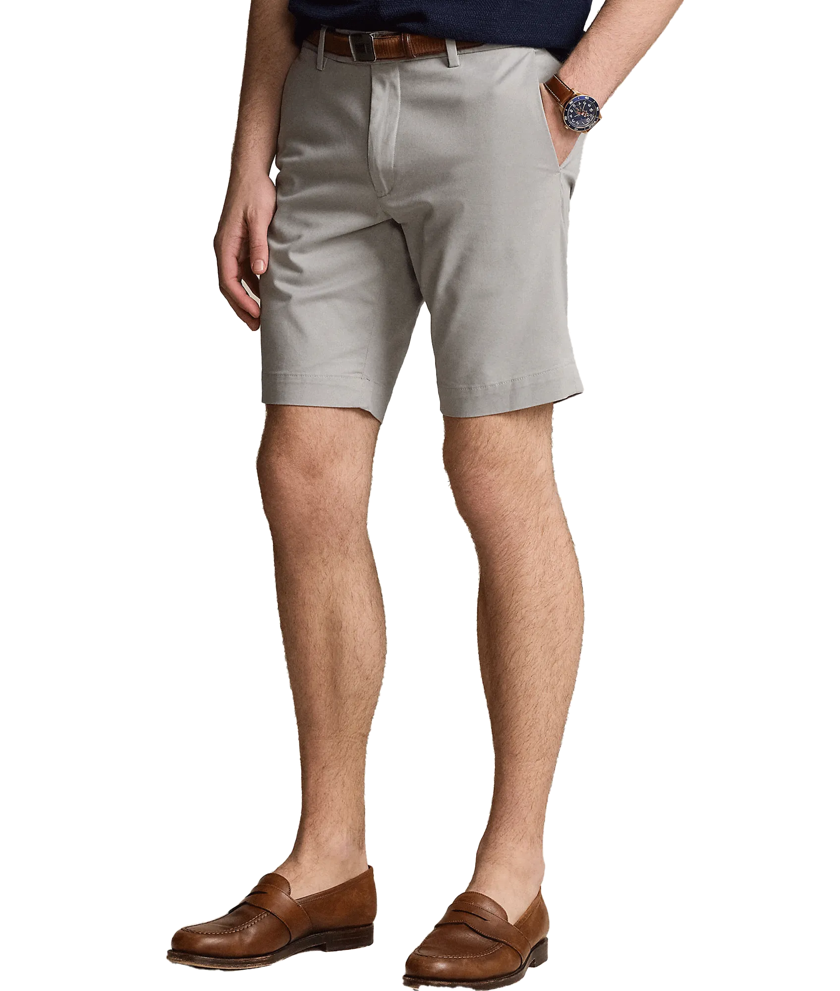 9.5-inch Stretch Slim Fit Chino Short - Grey