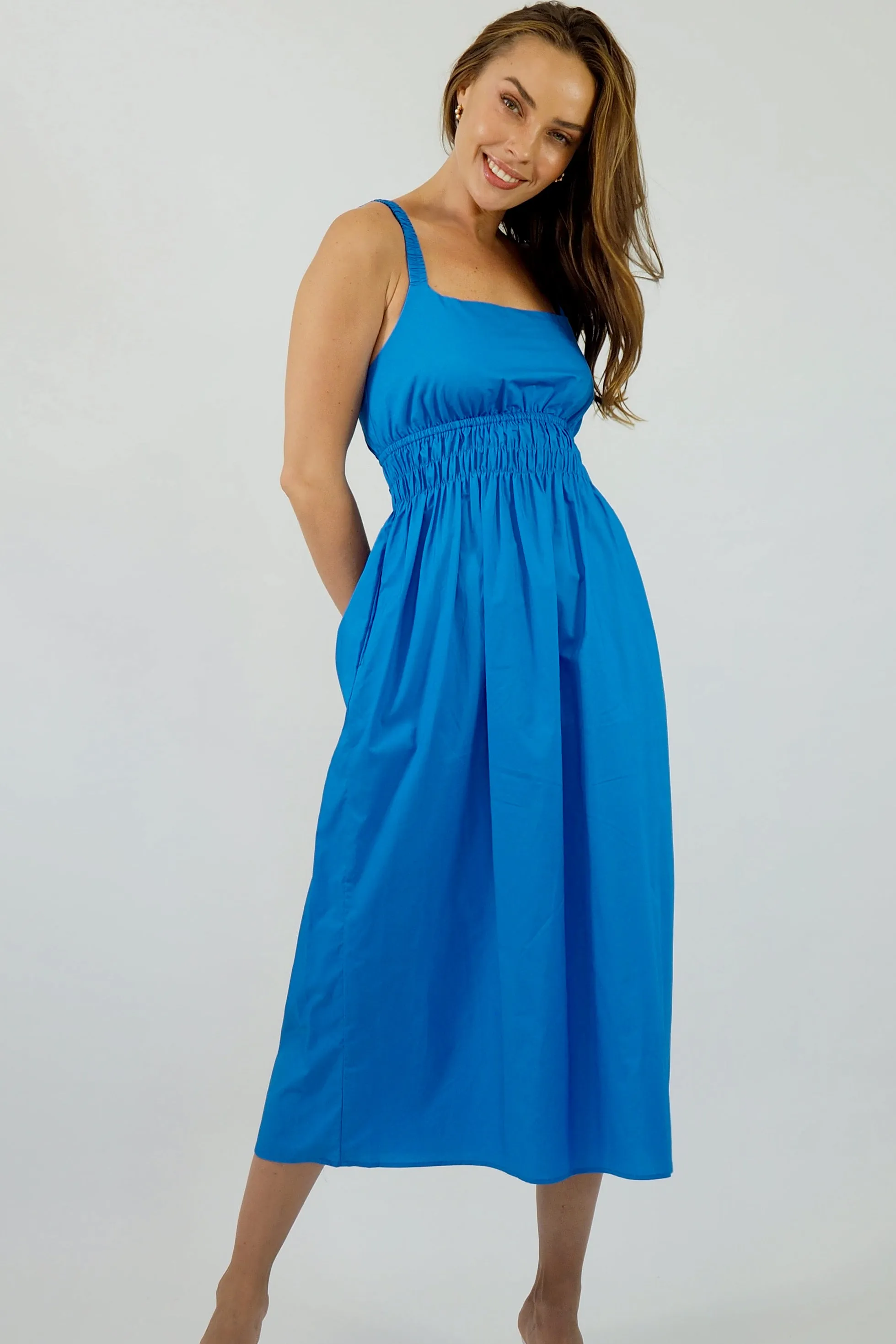 Alice Cut Out Dress - Blue