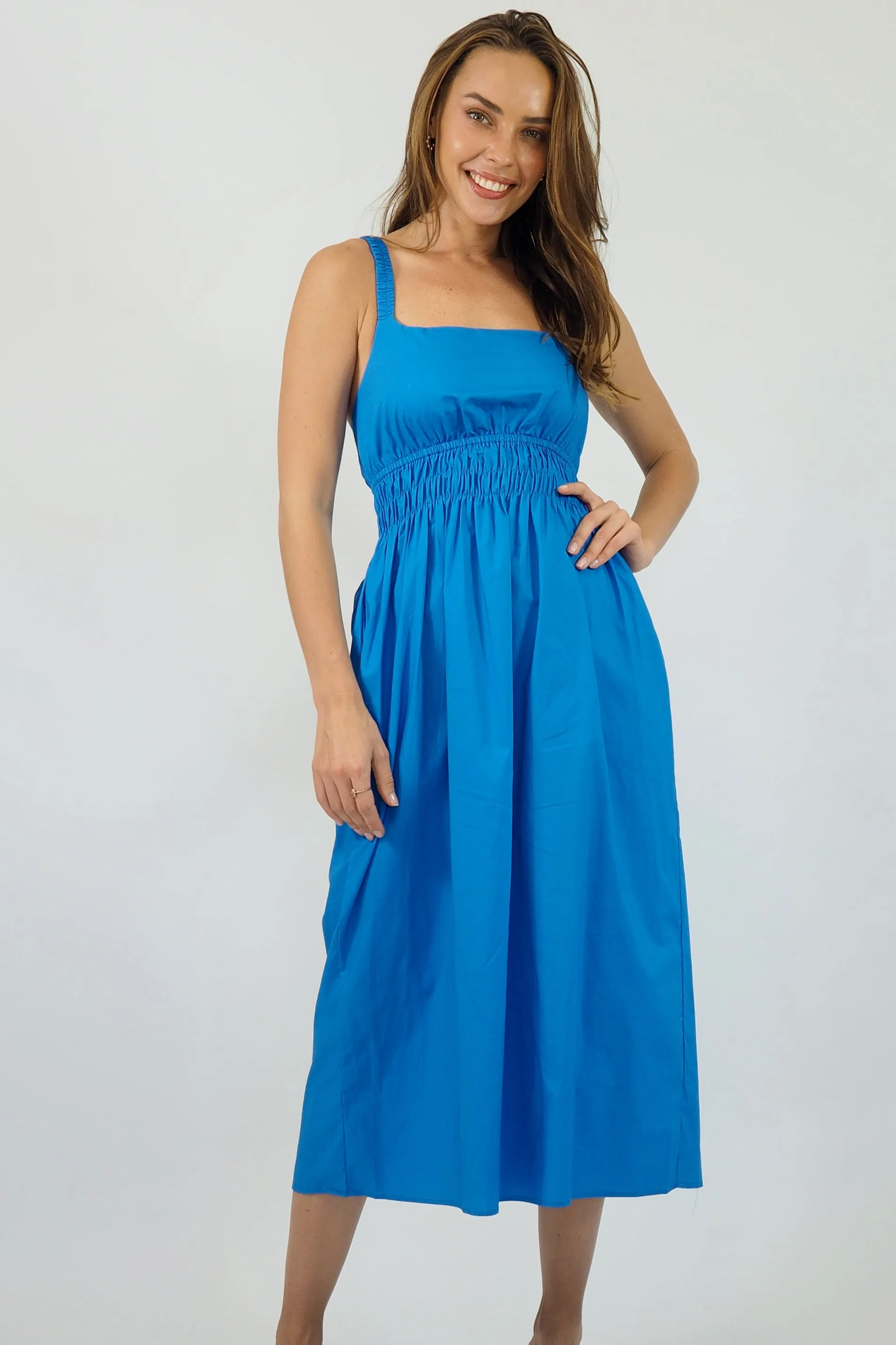 Alice Cut Out Dress - Blue