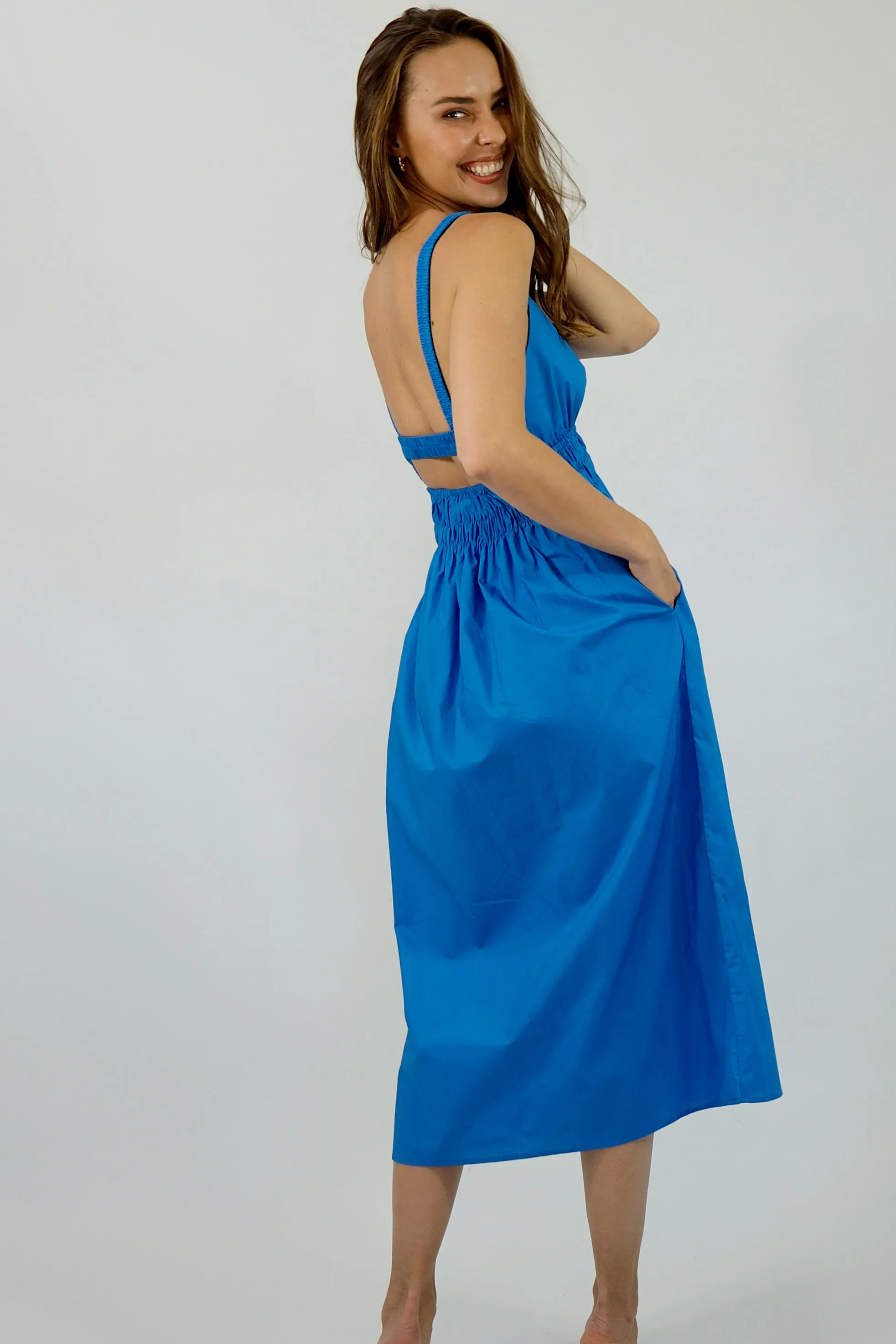 Alice Cut Out Dress - Blue