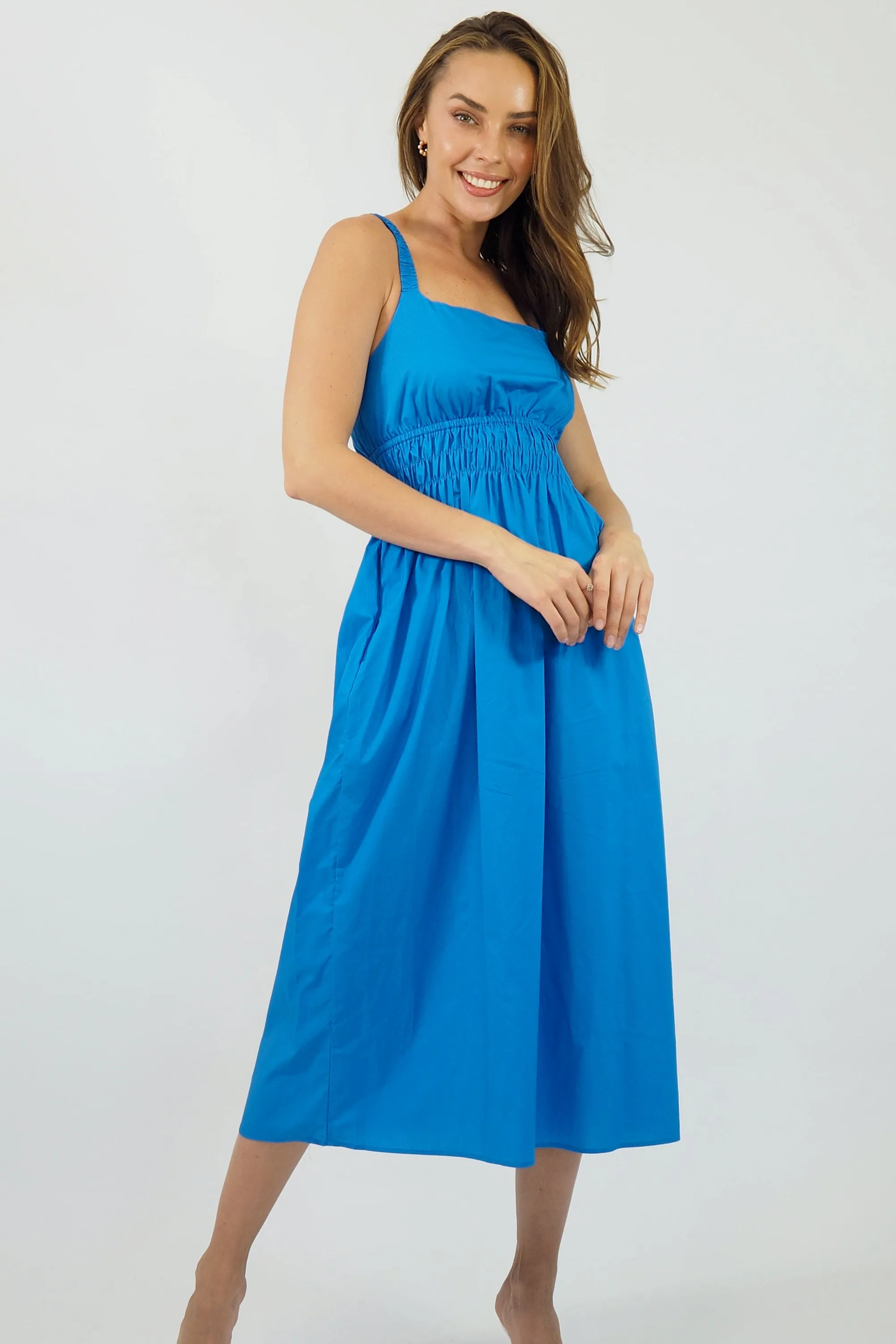 Alice Cut Out Dress - Blue