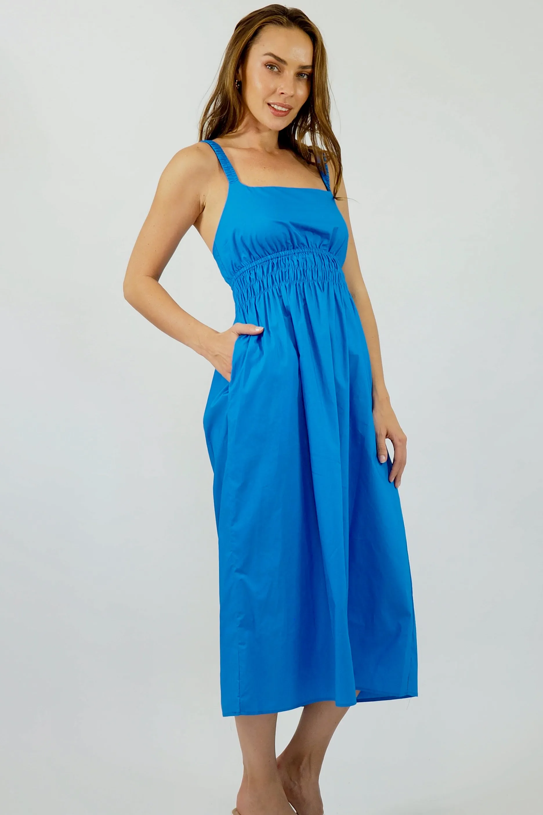 Alice Cut Out Dress - Blue