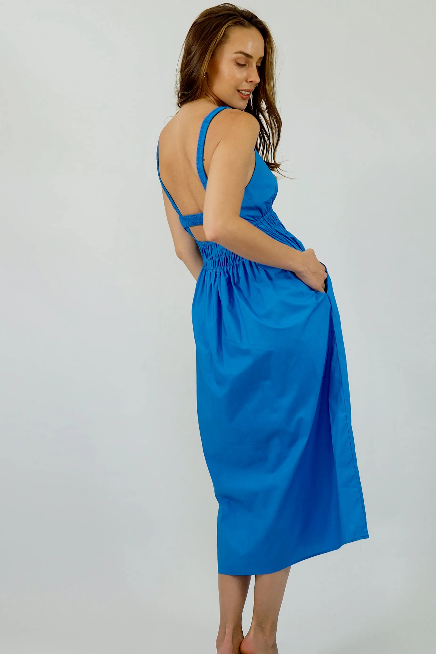 Alice Cut Out Dress - Blue