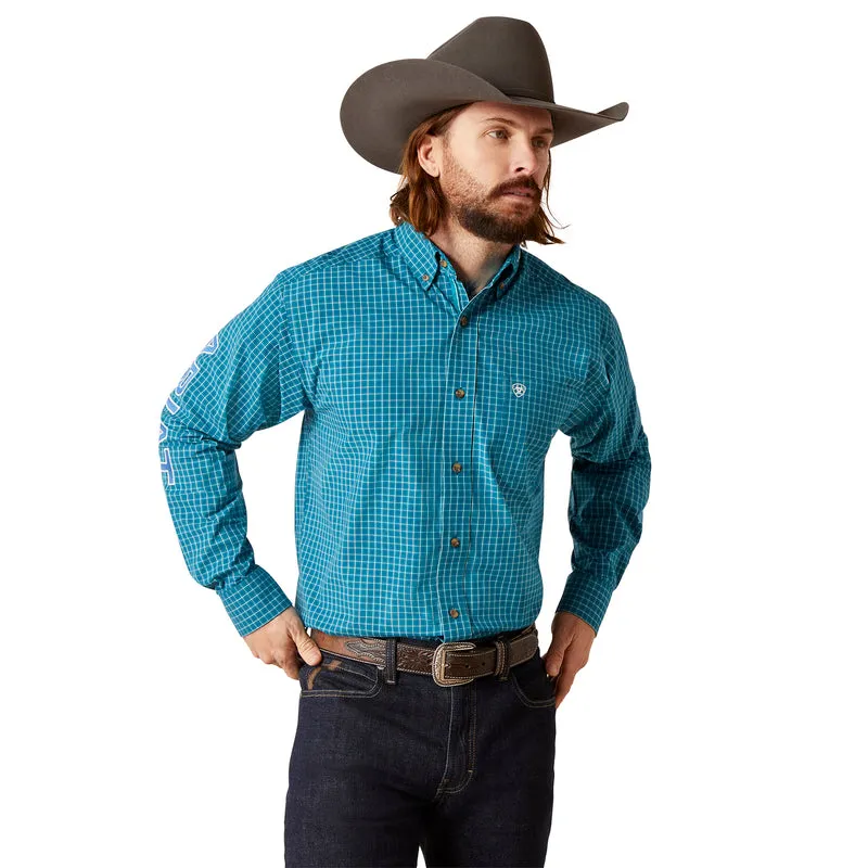 'Ariat' Men's Pro Series Team Wayland Classic Fit Button Down - Blue