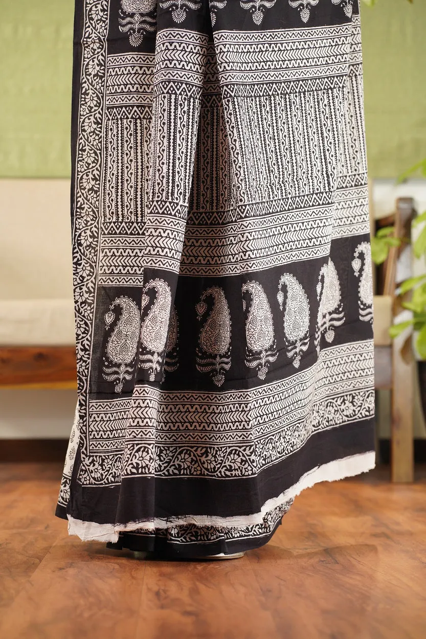 Bagh Hand Block Printed Cotton Saree