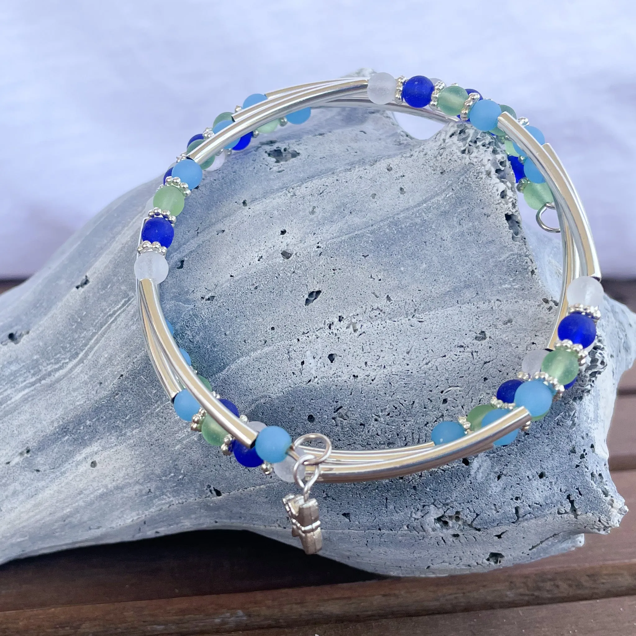 Beach Girl Memory Wire Wrap Bracelet