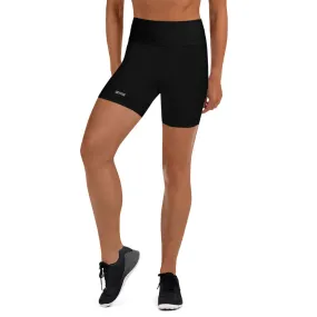 Black High Waisted Yoga Shorts