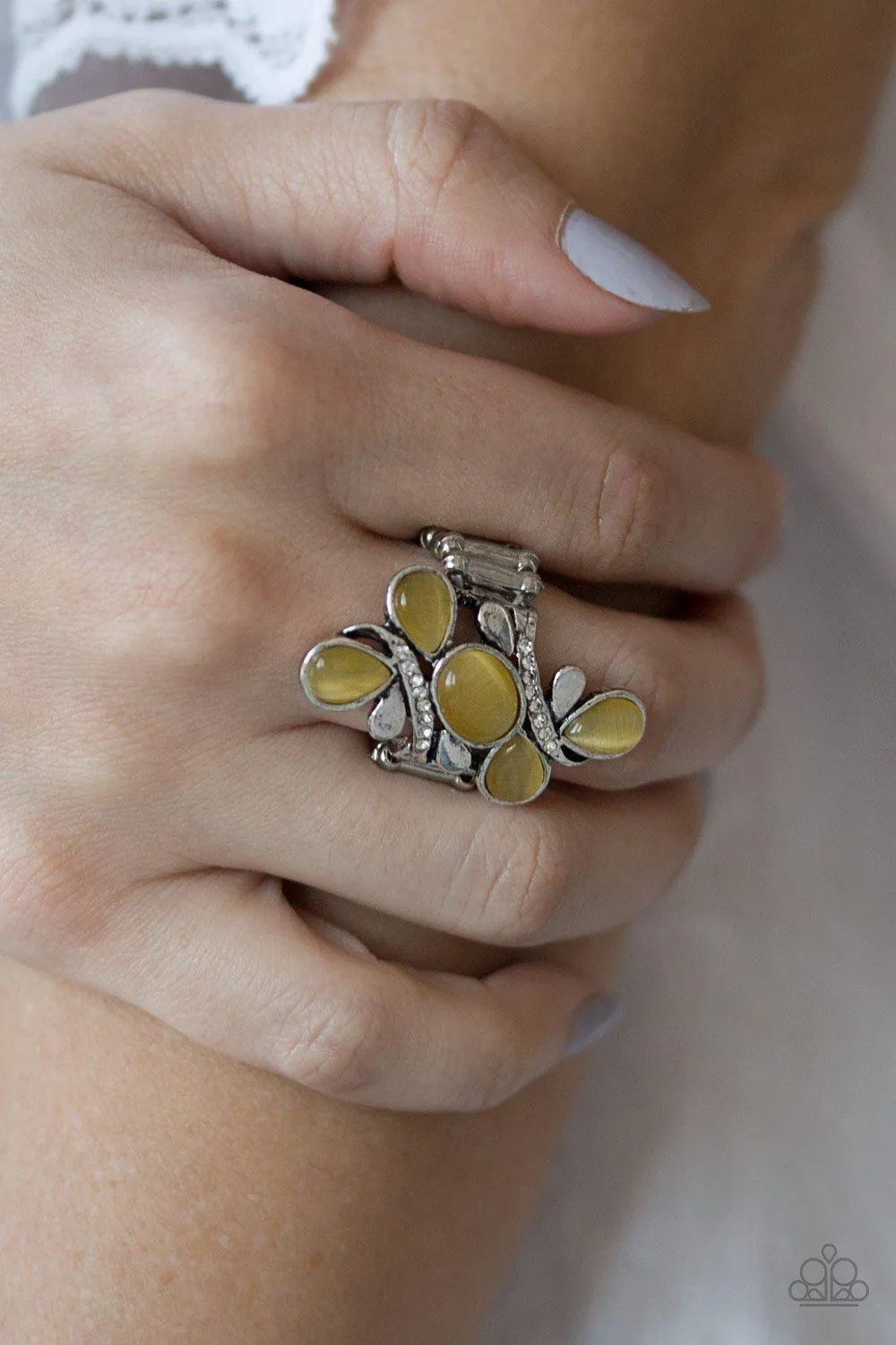 Bliss Out Yellow Moonstone Ring - Paparazzi Accessories