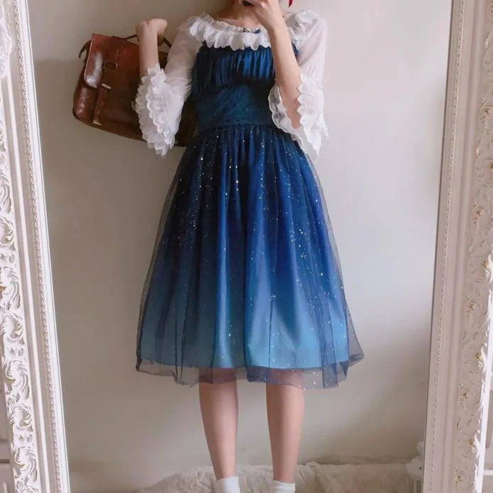 Blue Galaxy Stars Dress SD01057