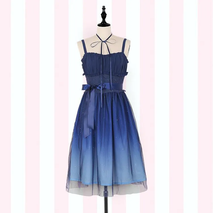 Blue Galaxy Stars Dress SD01057