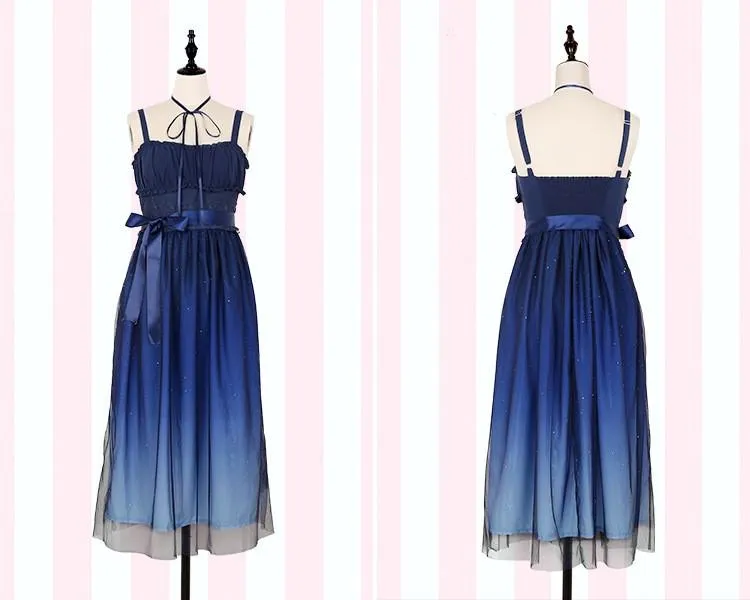 Blue Galaxy Stars Dress SD01057