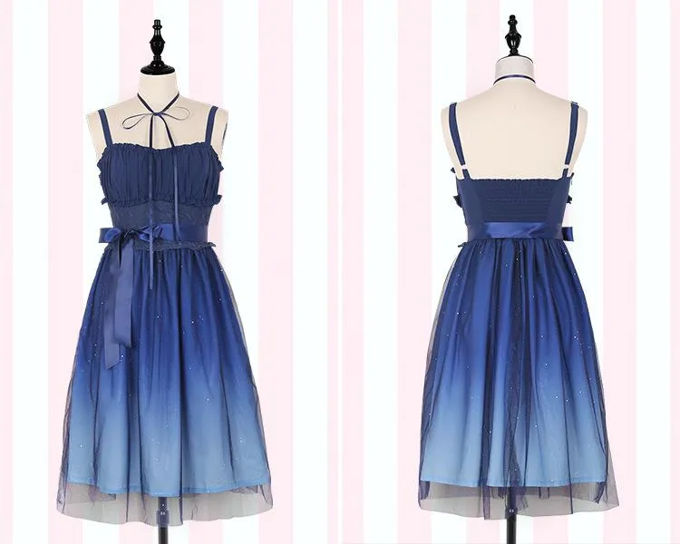 Blue Galaxy Stars Dress SD01057