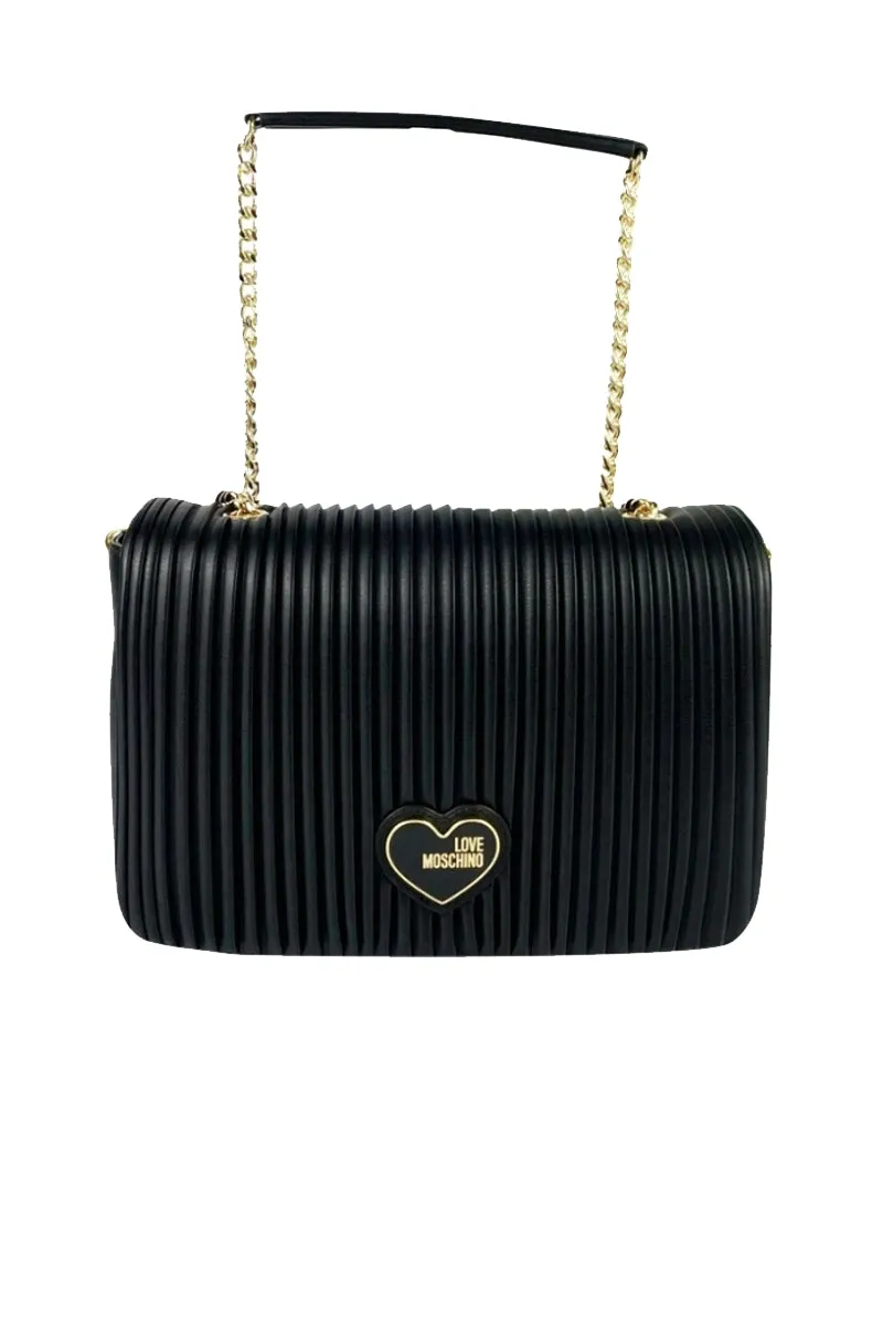 Borsa Pleated Pu - Nero