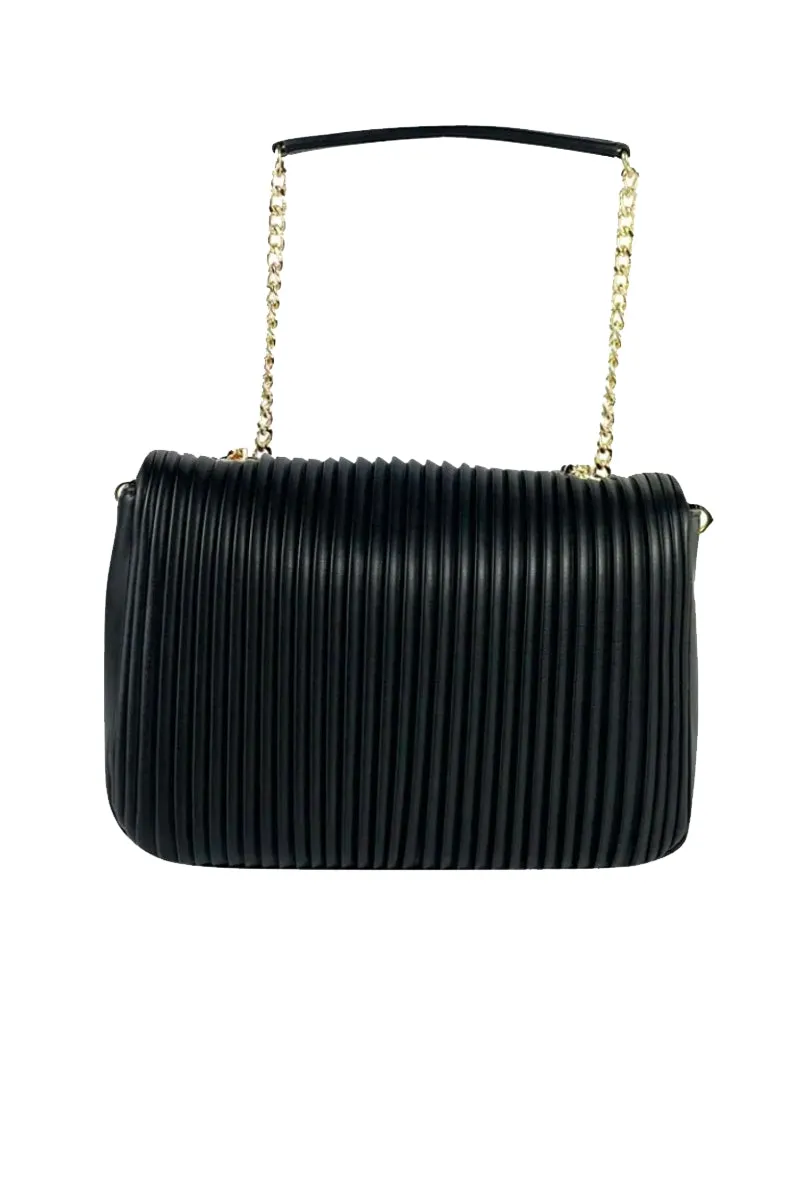 Borsa Pleated Pu - Nero