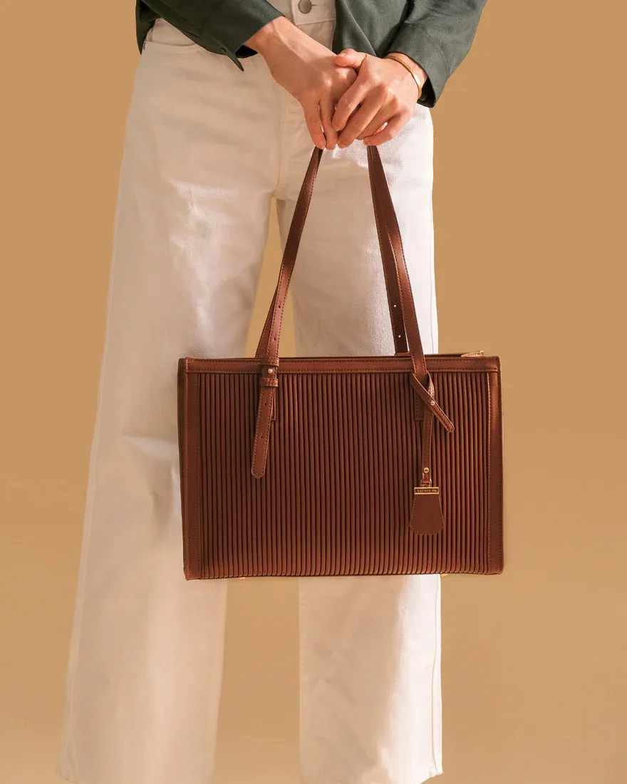 Brie Pleated Tote Bag