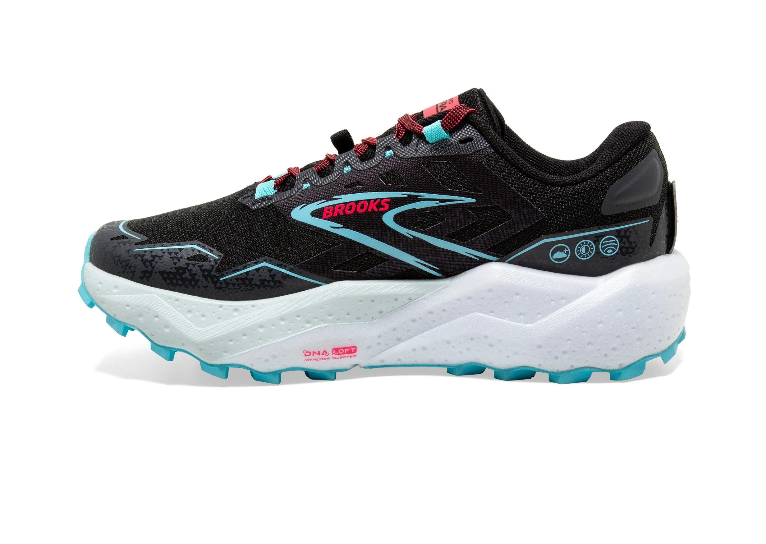 Brooks Caldera 7 (B Width) - Black/Ebony/Bluefish  (Womens)