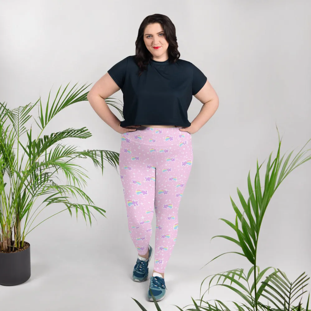 Bubblegum Bunny Shooting Stars Plus Size Leggings