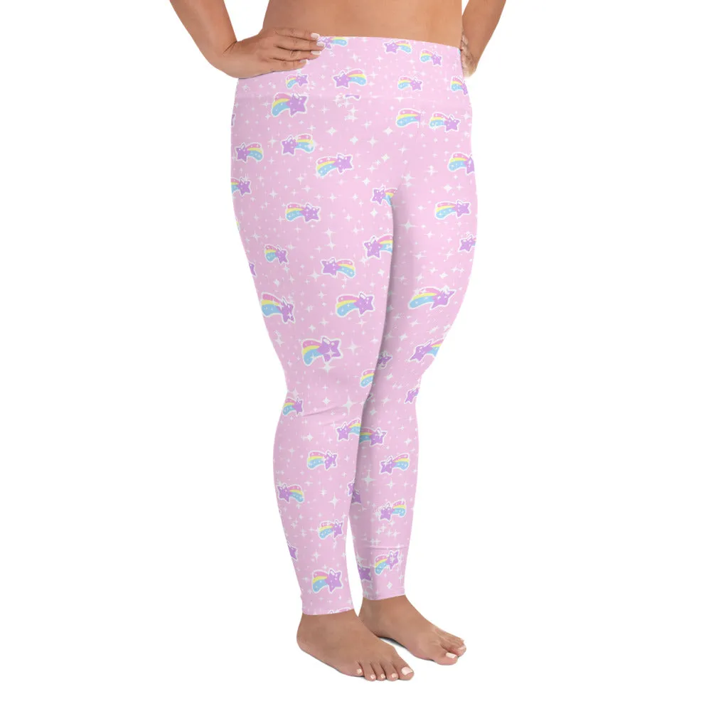 Bubblegum Bunny Shooting Stars Plus Size Leggings