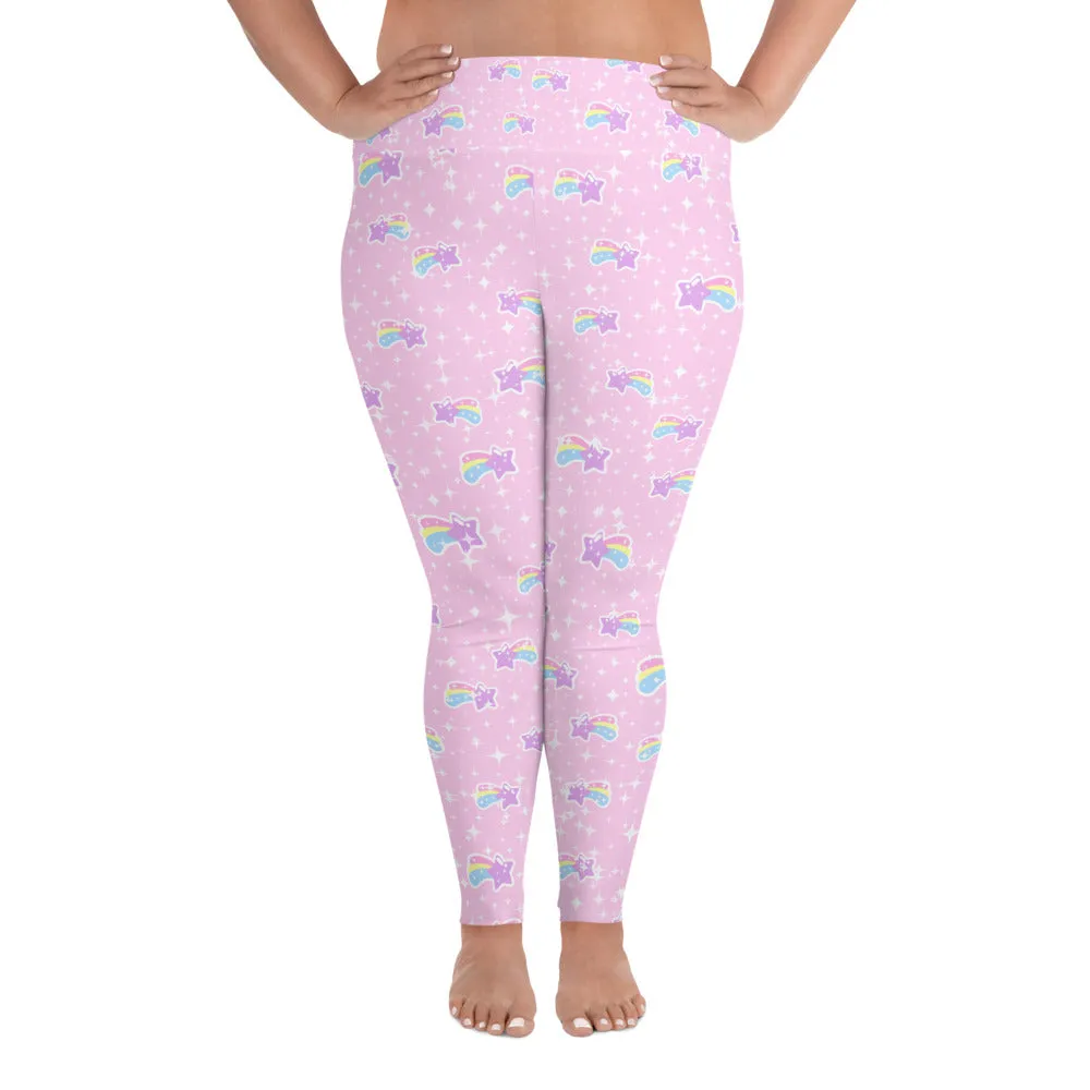 Bubblegum Bunny Shooting Stars Plus Size Leggings