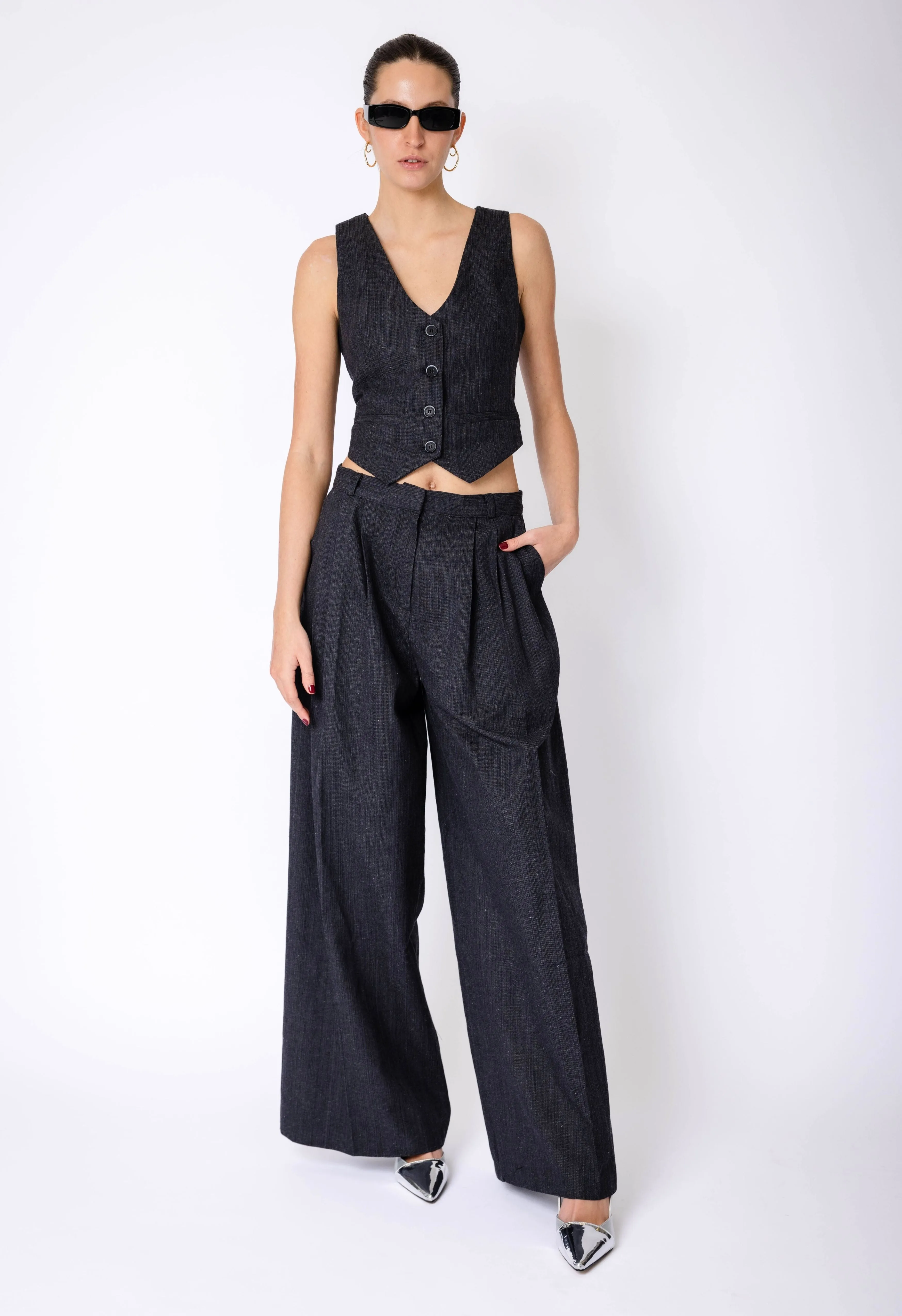 Camille Trouser in Charcoal