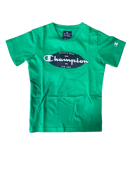 Champion Legacy Graphic short sleeve boy's t-shirt 306308 GS004 ELG green