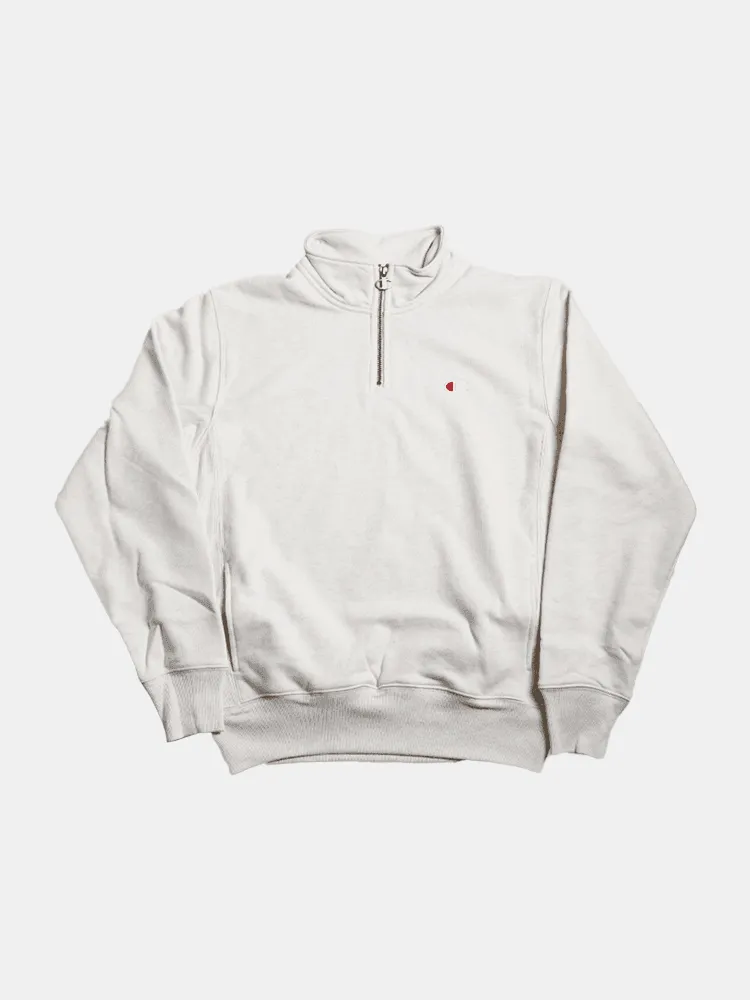 Champion Reverse Weave Qtr Zip - Oatmeal Heather