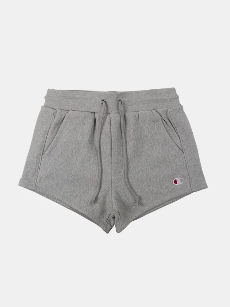 Champion Womens Reverse Weave Shorts - Oxford Heather