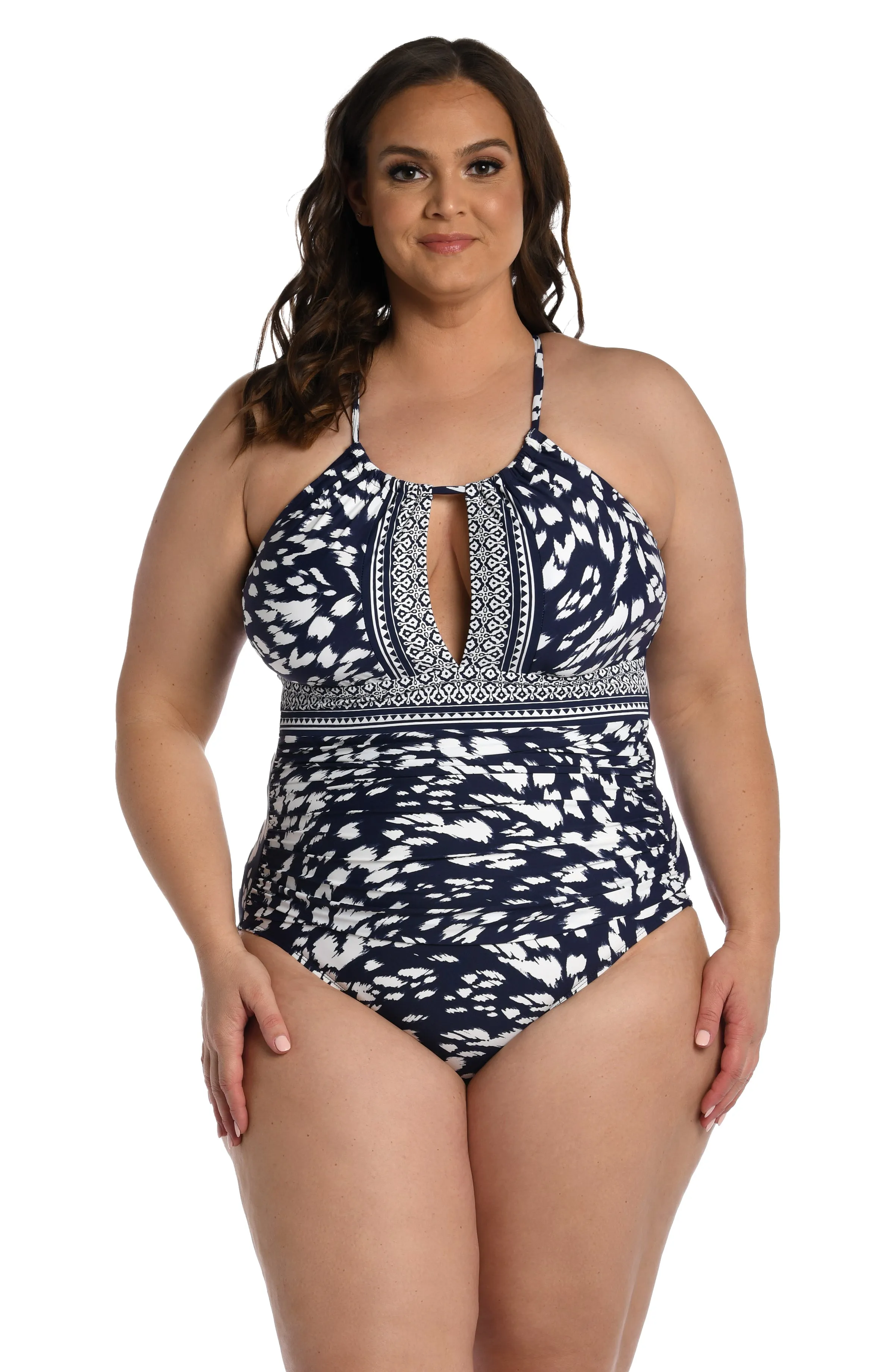 Changing Tides High-Neck Keyhole One Piece - FINAL SALE