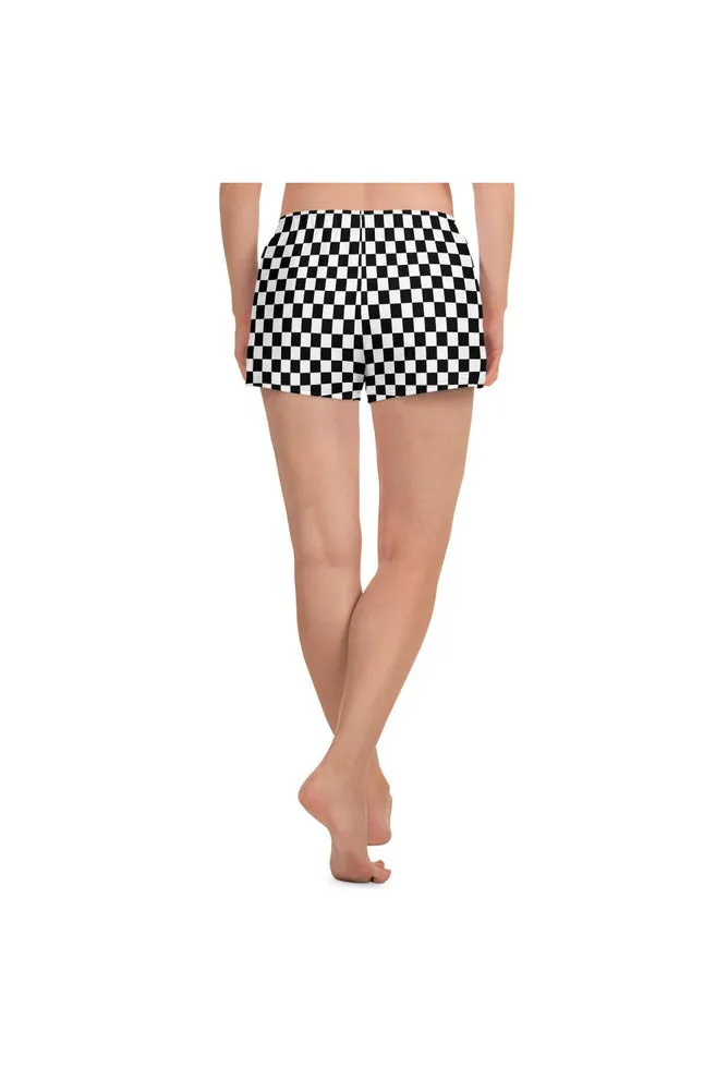 Checkered Women's Athletic Short Shorts