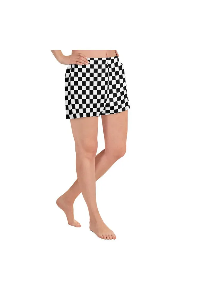 Checkered Women's Athletic Short Shorts