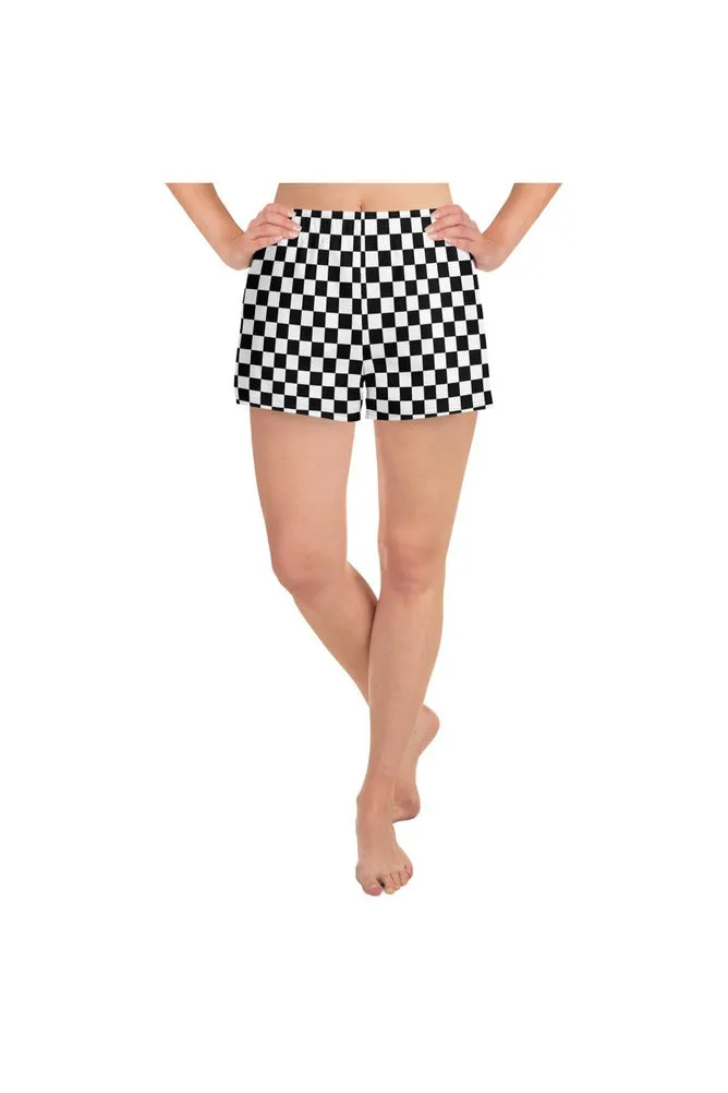 Checkered Women's Athletic Short Shorts