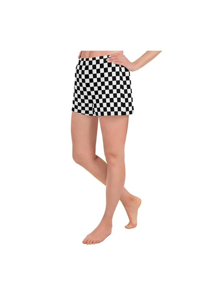 Checkered Women's Athletic Short Shorts