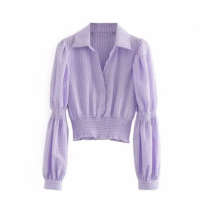 Clara Gingham Statement Blouse