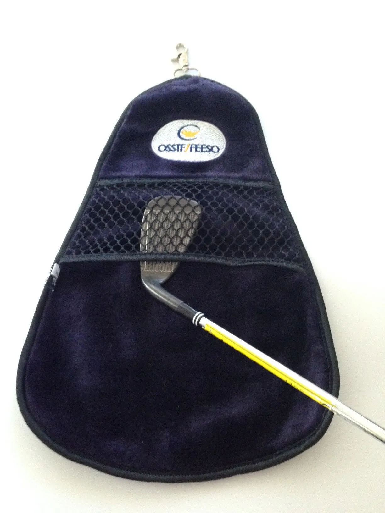 Clean Swing Golf Towel with Mesh Cleaning Panel