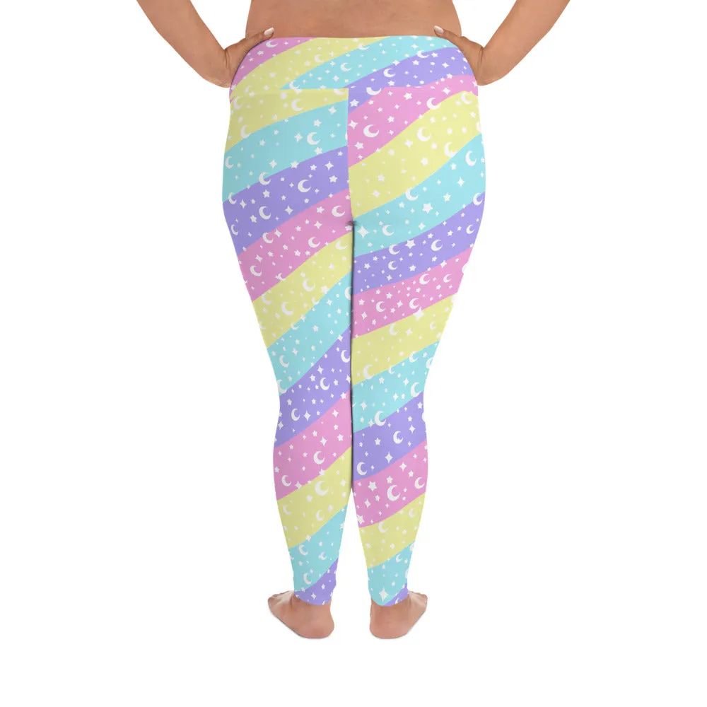 Cosmic Rainbow Plus Size Leggings