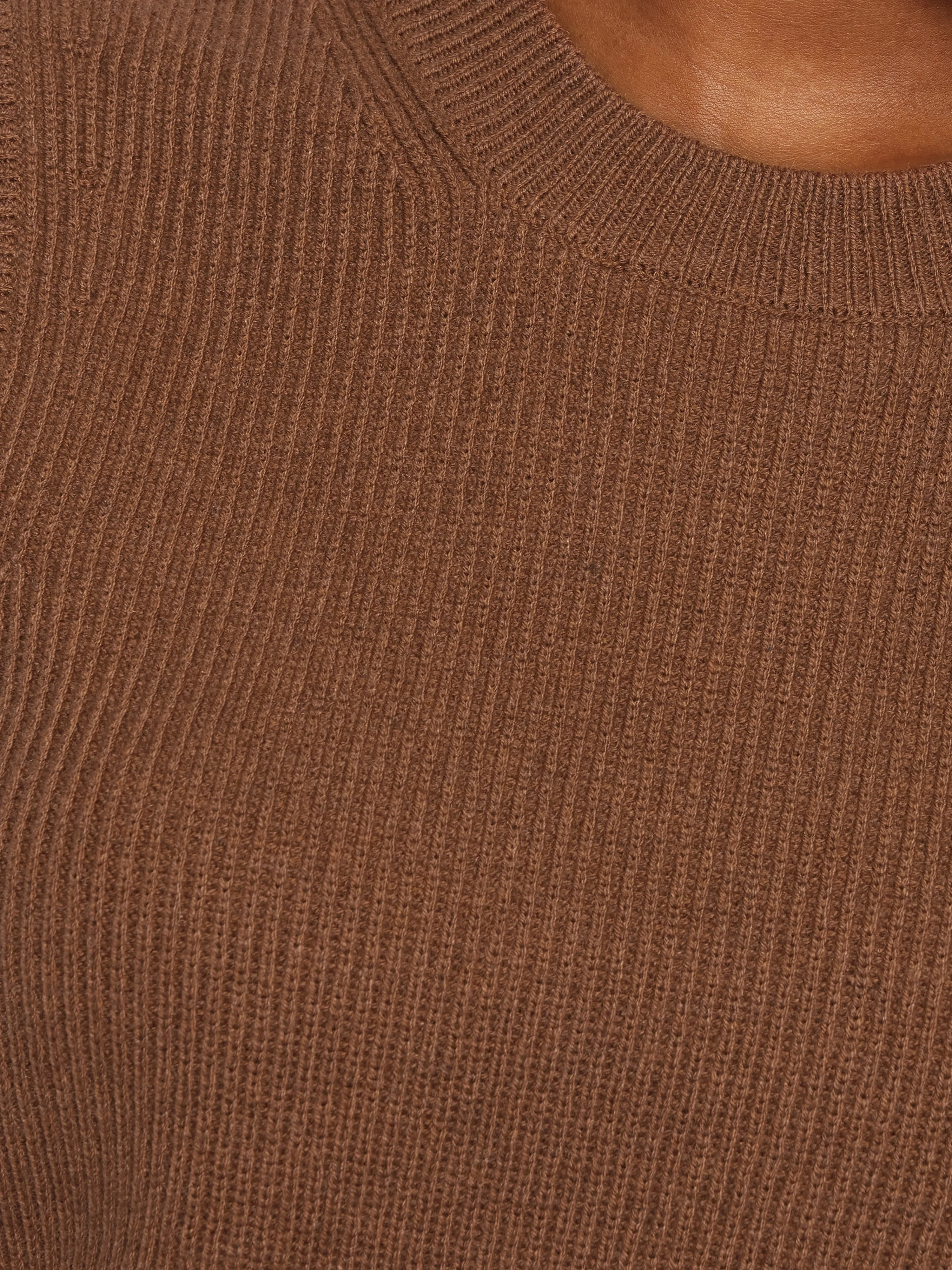 Cotton Blend Crew Tank | Toffee