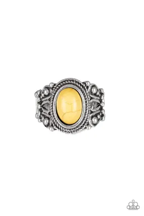 Coyote Canyon Yellow Stone Ring - Paparazzi Accessories