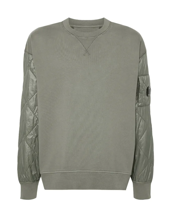 C.P. Company Diagonal Raised Fleece mixed sweatshirt