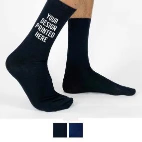 Create Your Own Custom Design Flat Knit Crew Socks - Medium