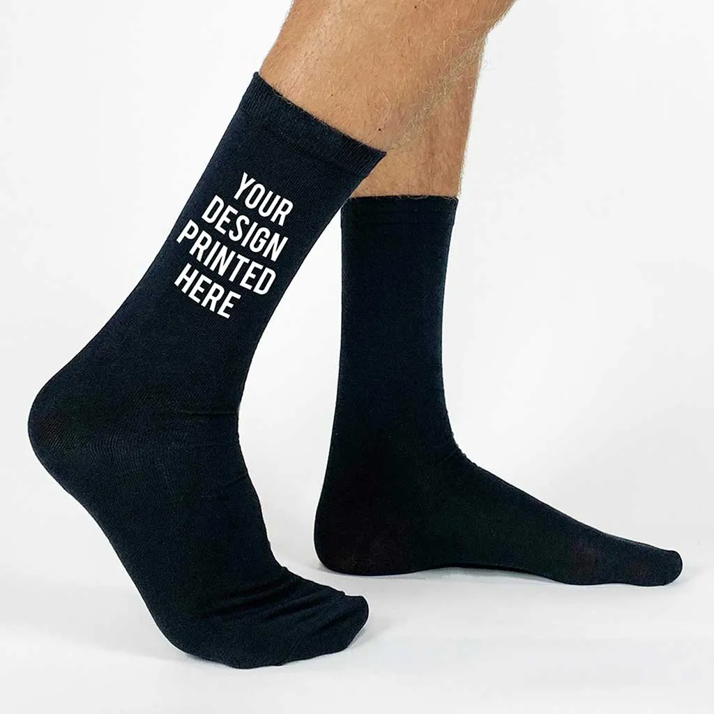 Create Your Own Custom Design Flat Knit Crew Socks - Medium