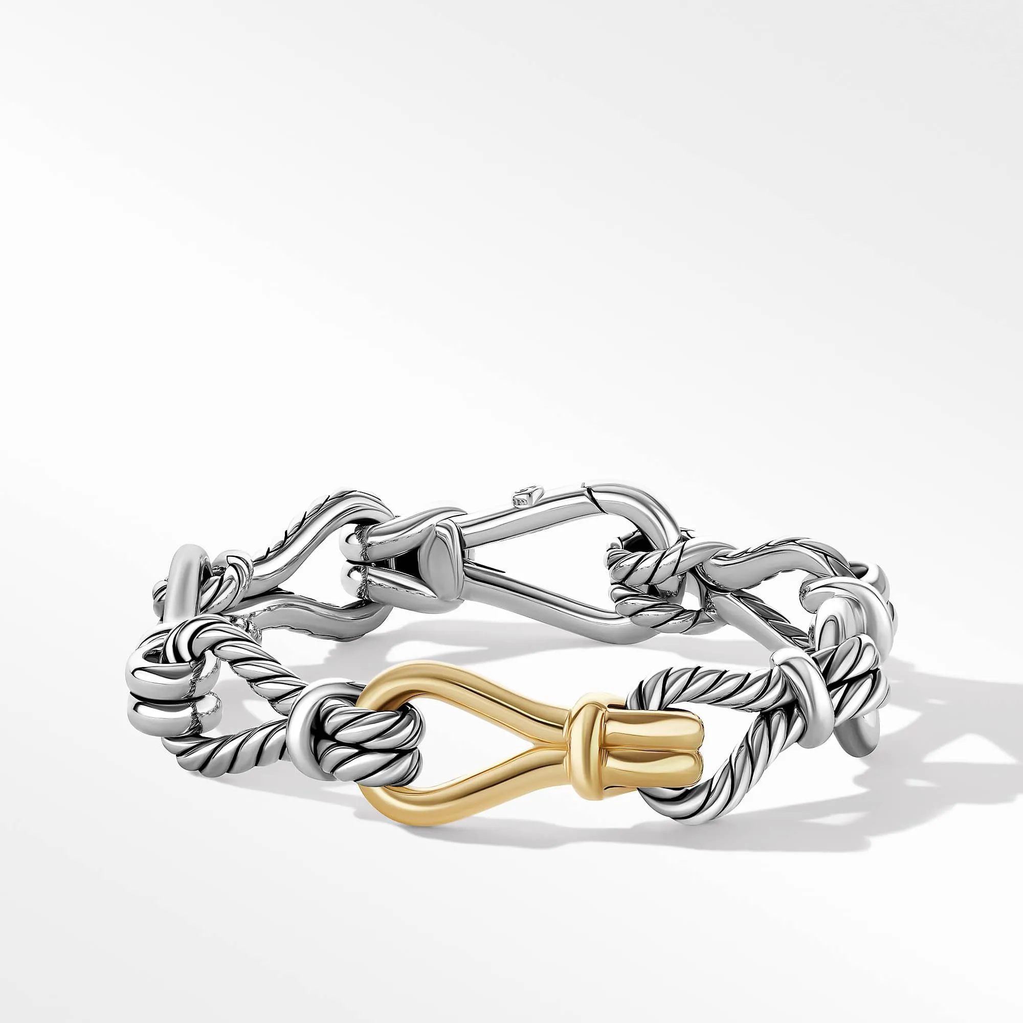 David Yurman Thoroughbred Loop Chain Bracelet with 18K Yellow Gold