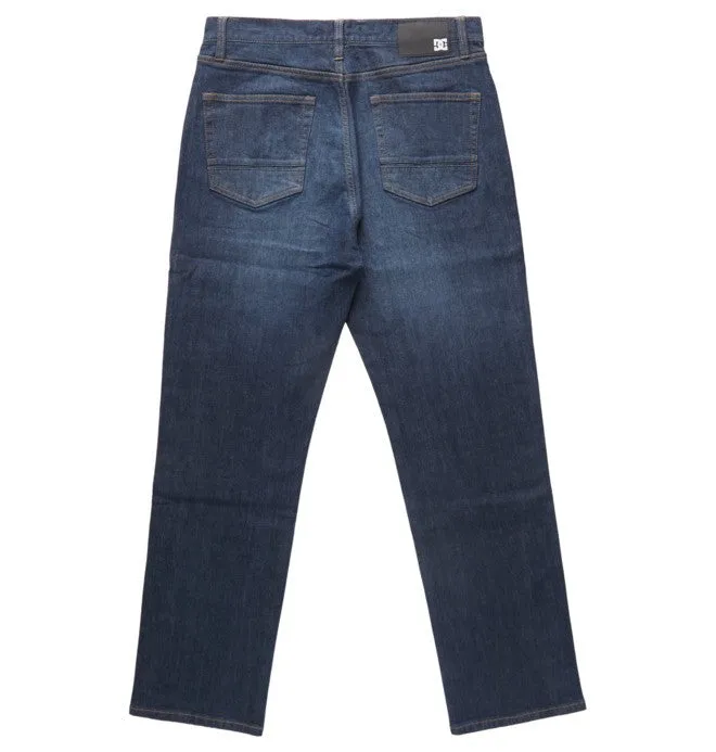 DC Worker Relaxed Fit Jeans - Dark Stone (Blue Demin)