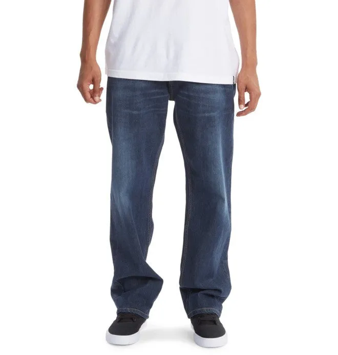 DC Worker Relaxed Fit Jeans - Dark Stone (Blue Demin)